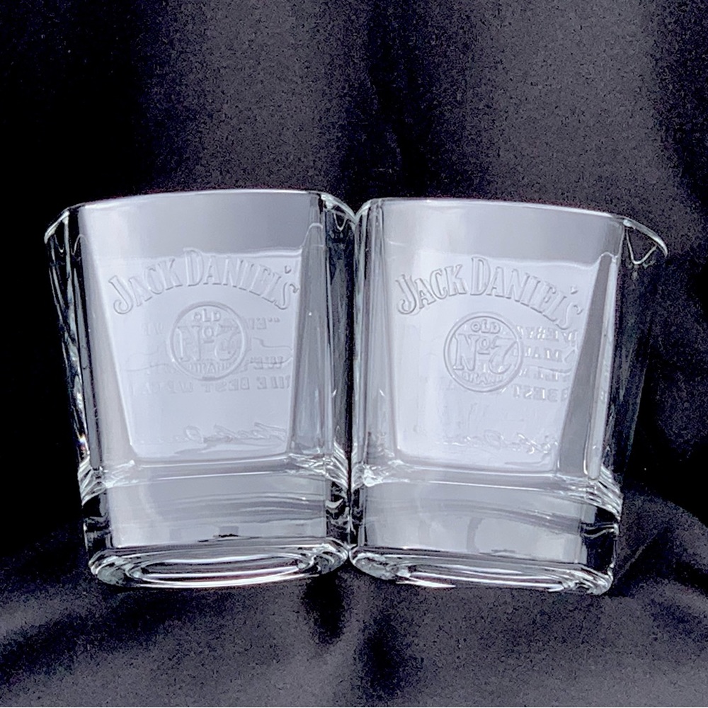 Jack Daniel's Lowball Rocks Glasses ~ Set of 2